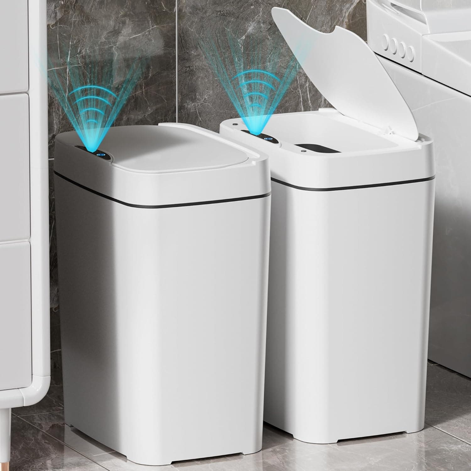Amazon : 2-Pk Vanpopubs 2.7-Gal Automatic Touchless Bathroom Trash Can for $24.99 (Reg $59) + Free  shipping. #ad