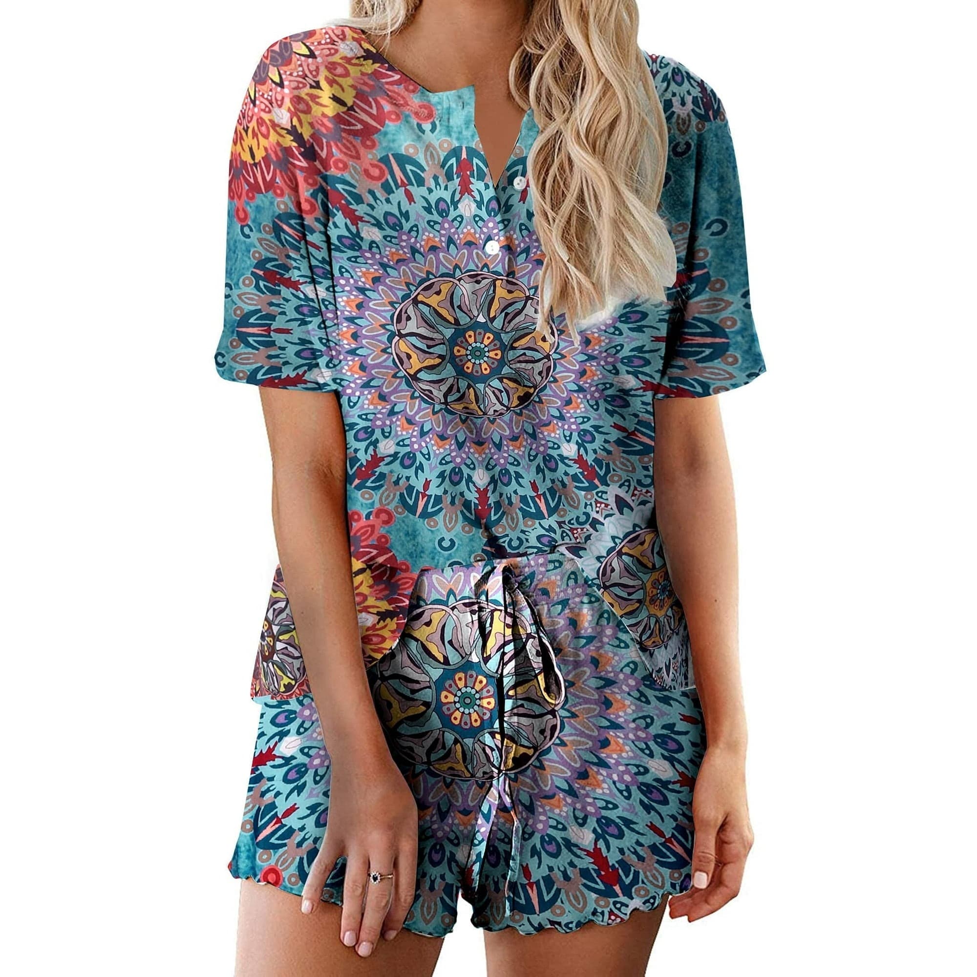 Walmart #ad :Avidlove Pajama Sets for Women 2 Piece Tie Dye Loungewear Set Cotton Tops For $14.99 (Reg $24.99)