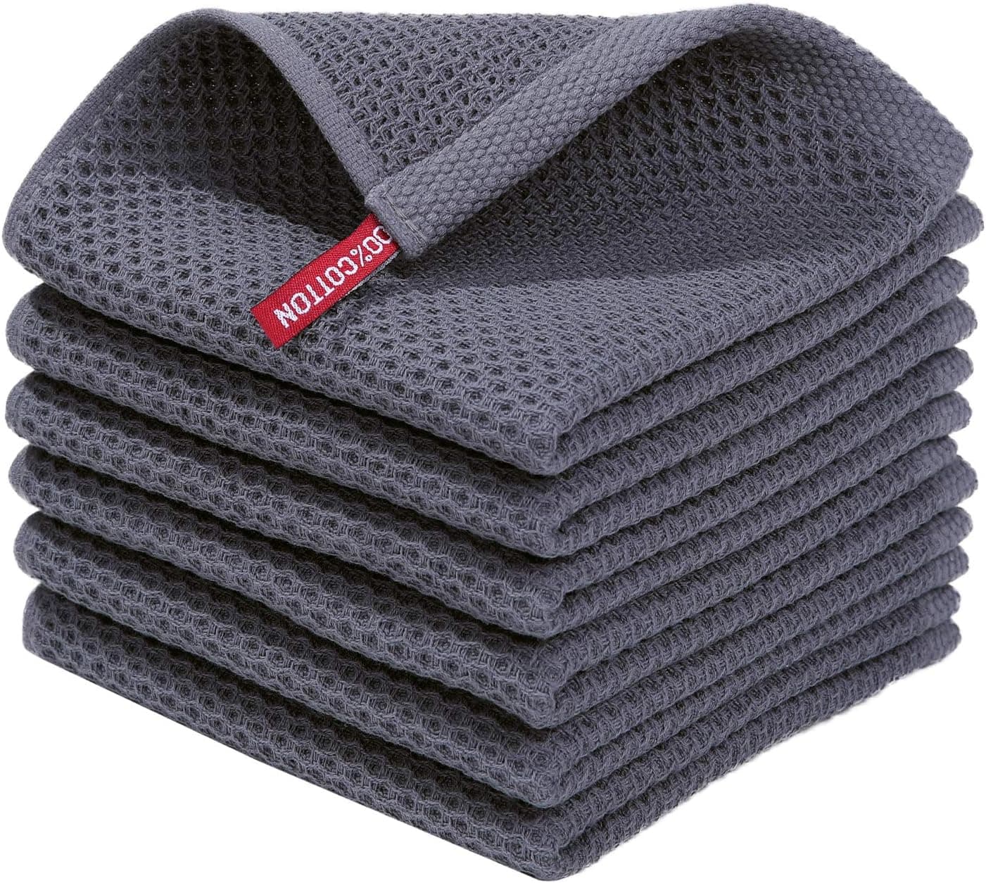Amazon : 6pk Homaxy 100% Cotton Waffle Weave Kitchen Dish Cloths for $8.99 (Reg $15) + Free prime shipping. #ad