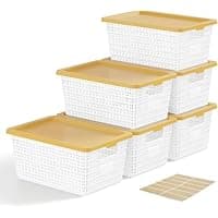 Amazon : 6-Pack Plastic Storage Bins with Latching Lids $17.50 (Reg $35) + Free prime shipping. #ad