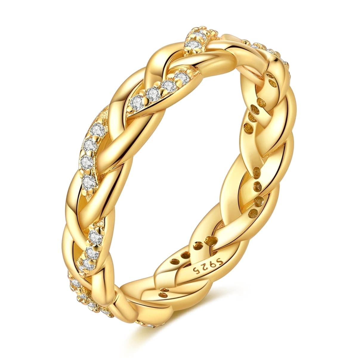 Walmart #ad :MULA Original Sparkling Weaving 925 Sterling Silver Finger Ring For $11.99 (Reg $15.99)