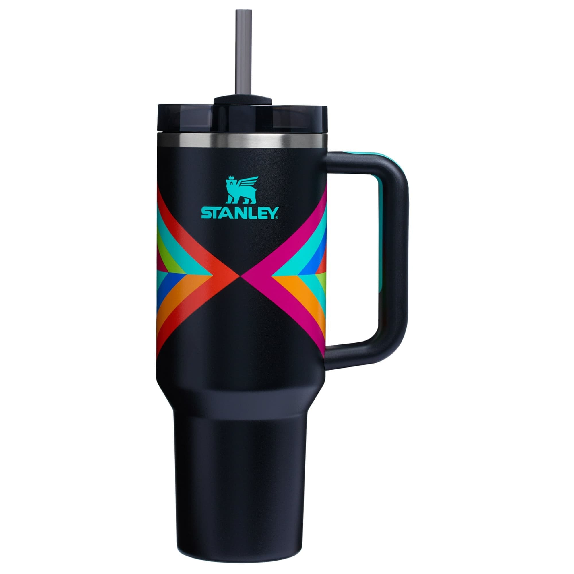 Walmart #ad :Stanley Quencher Flowstate 40oz Hyper Geo Stainless Steel Tumbler For $24.97 (Reg $45)