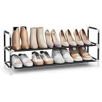 Amazon : Songmics 2-Tier Metal Frame Shoe Rack $7.68 (Reg $15) + Free prime shipping. #ad