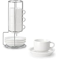 Amazon : 4-Pack 2.5 oz Porcelain Espresso Cups with Saucers &amp; Metal Stand $14.99 (Reg $30) + Free prime shipping. #ad