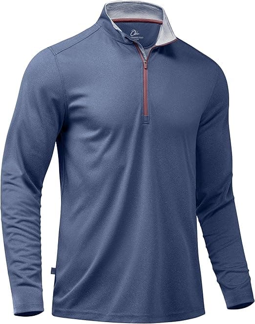 Amazon : Obla Golf Quarter Zip Pullover for Men Mock Neck Sweatshirt $19.79 (Reg $33) + Free prime shipping. #ad