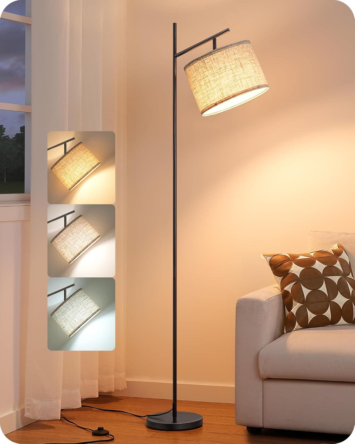 Amazon : EDISHINE Floor Lamps for Living Room 64.7-inch for $24.99 (Reg $39) + Free prime shipping. #ad