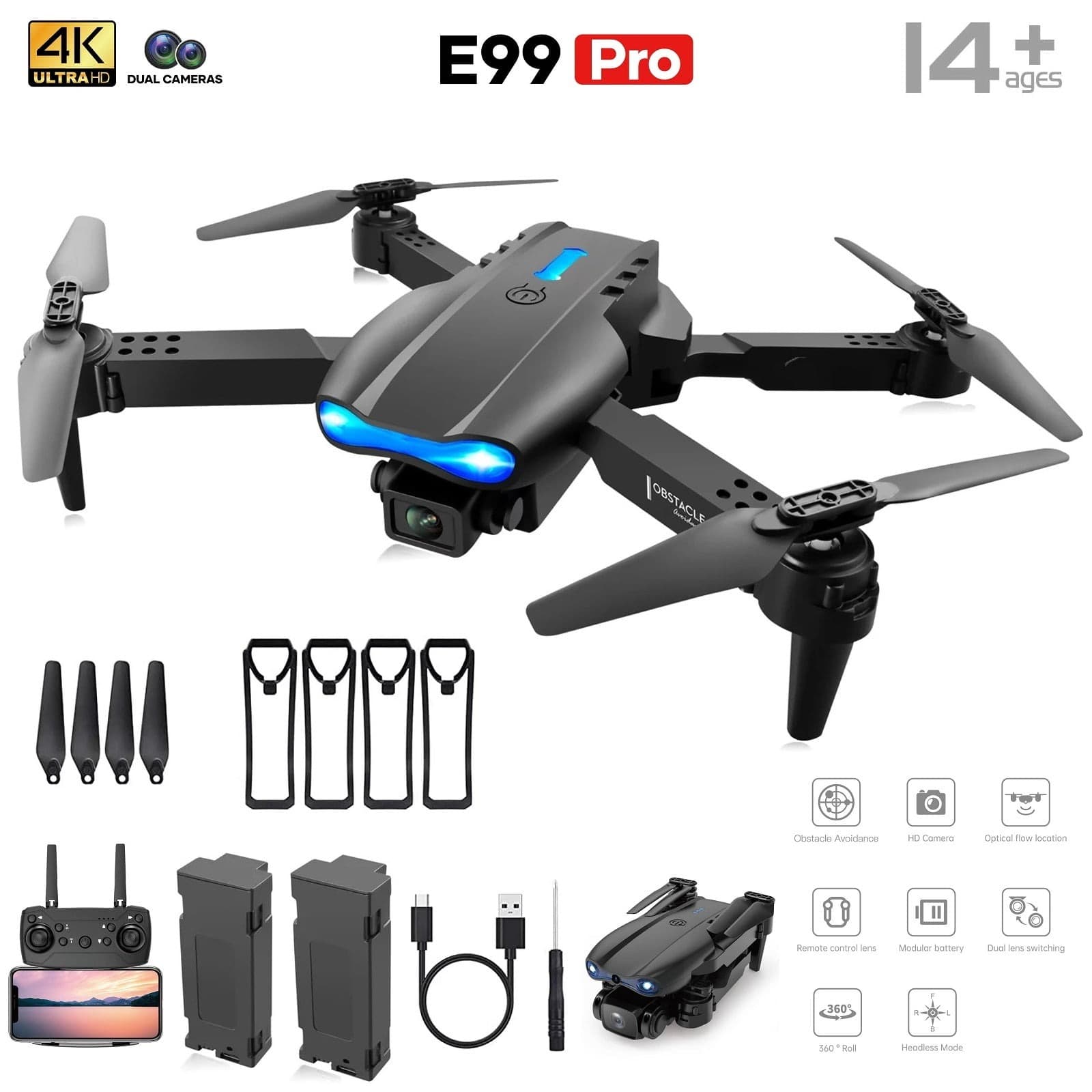 Walmart #ad :BEEPRINCESS Drone with 4K HD Dual Camera for Adults Kids For $32.99 (Reg $62.99)
