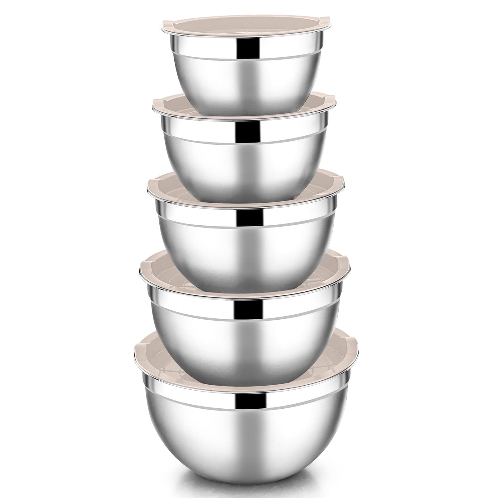 Walmart #ad :Mixing Bowls with Lids Set of 5, Vesteel Stainless Steel Mixing Bowls For $17.99 (Reg $31.99)