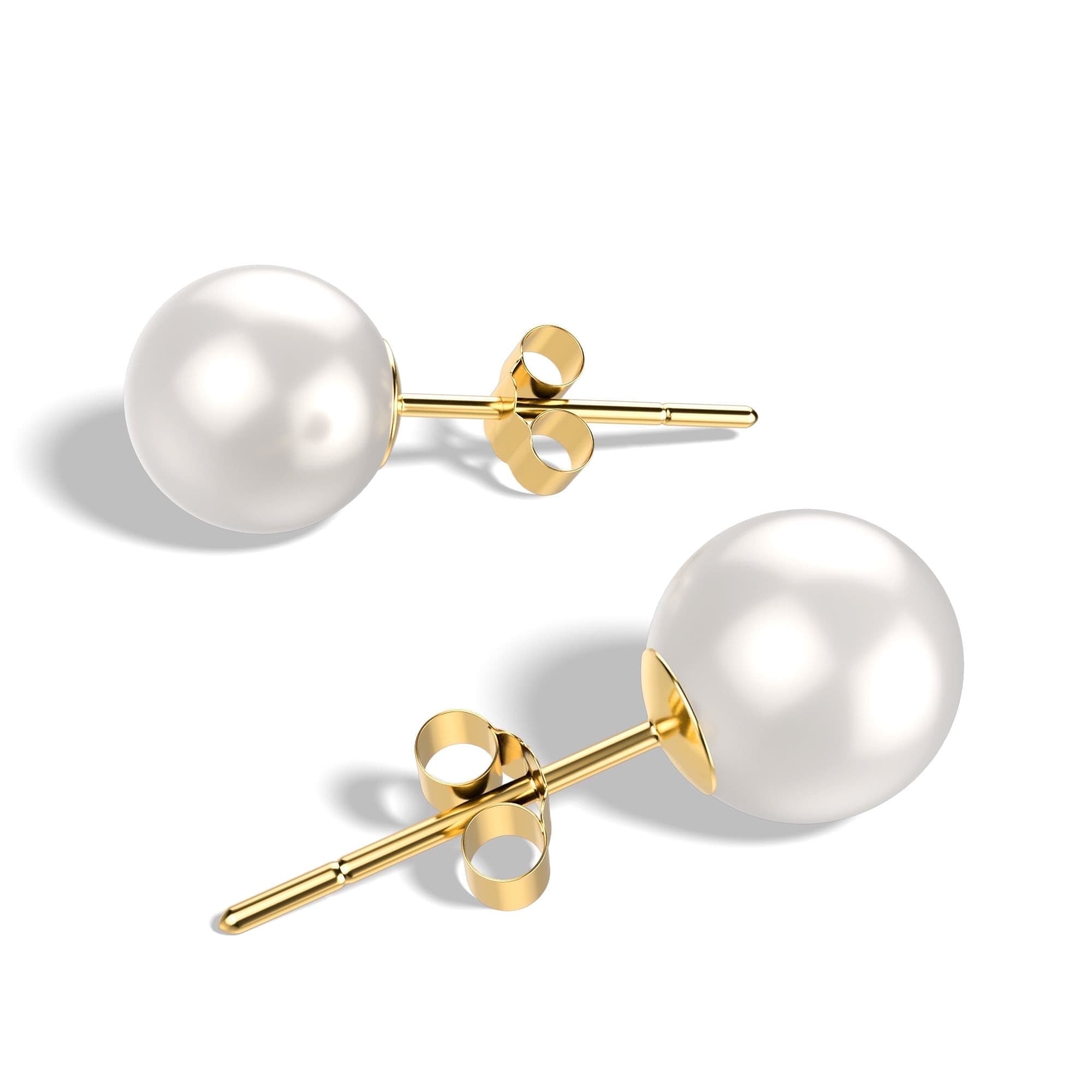 Walmart #ad :4.00 CTTW 18K Gold Plated Genuine Cultured Pearl Earring in 18k Yellow Gold For $12.99 (Reg $79.99)