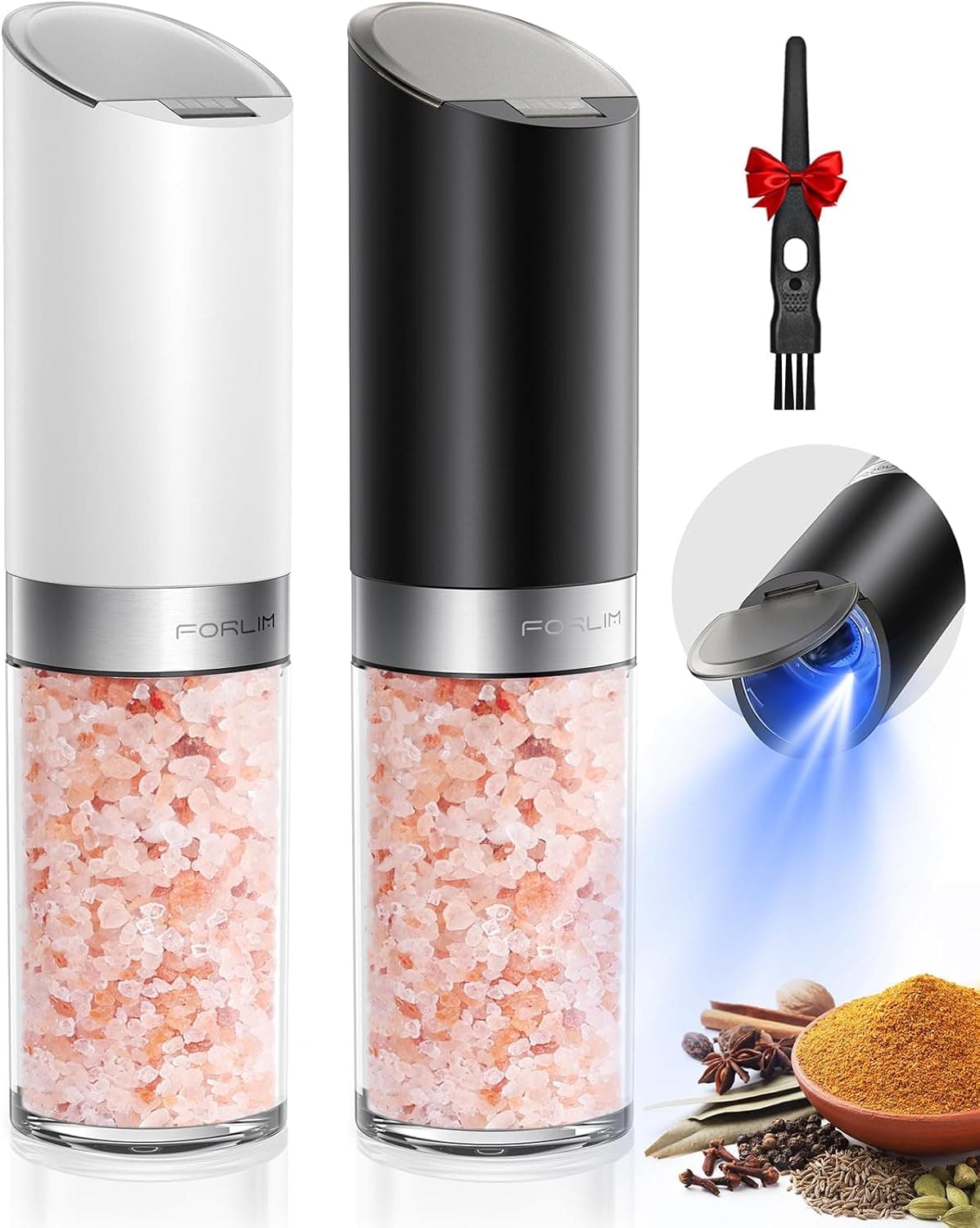 Amazon : Forlim Gravity Electric Salt and Pepper Grinder Set $5.99 (Reg $10) + Free prime shipping. #ad