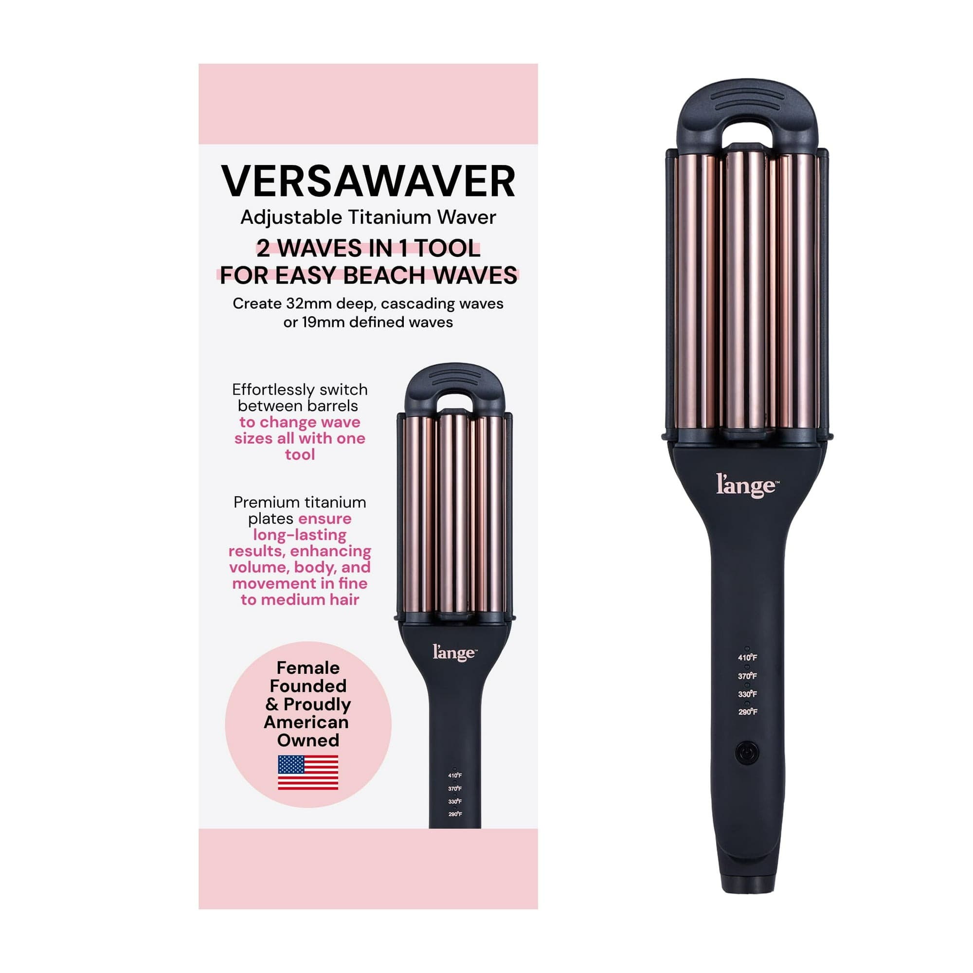 Walmart #ad :L’ANGE Hair VersaWaver Adjustable Titanium Waver | Pick 19mm or 32mm Waves with 1 Tool For $79 (Reg $99)