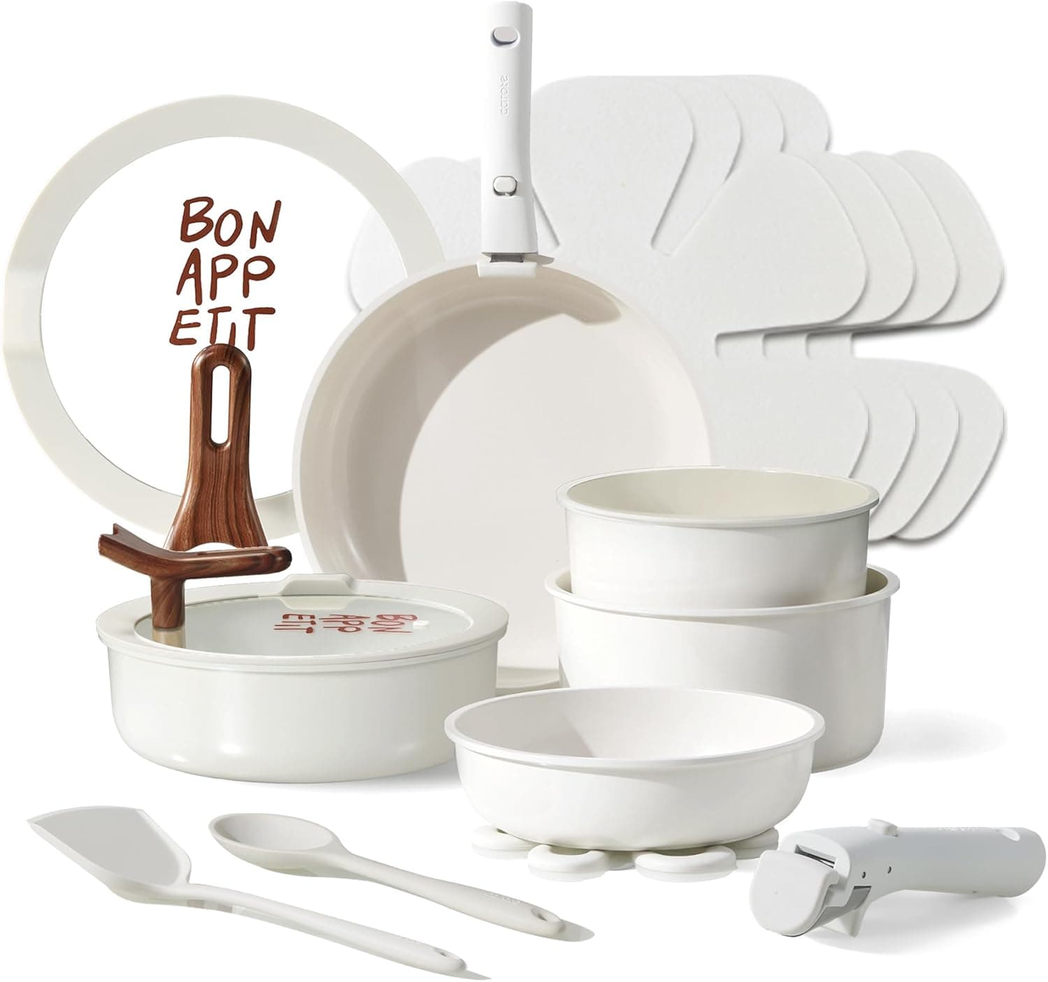 Amazon : CAROTE 18Pcs Ceramic Cookware Set  $49.99 (Reg $99) + Free  shipping. #ad