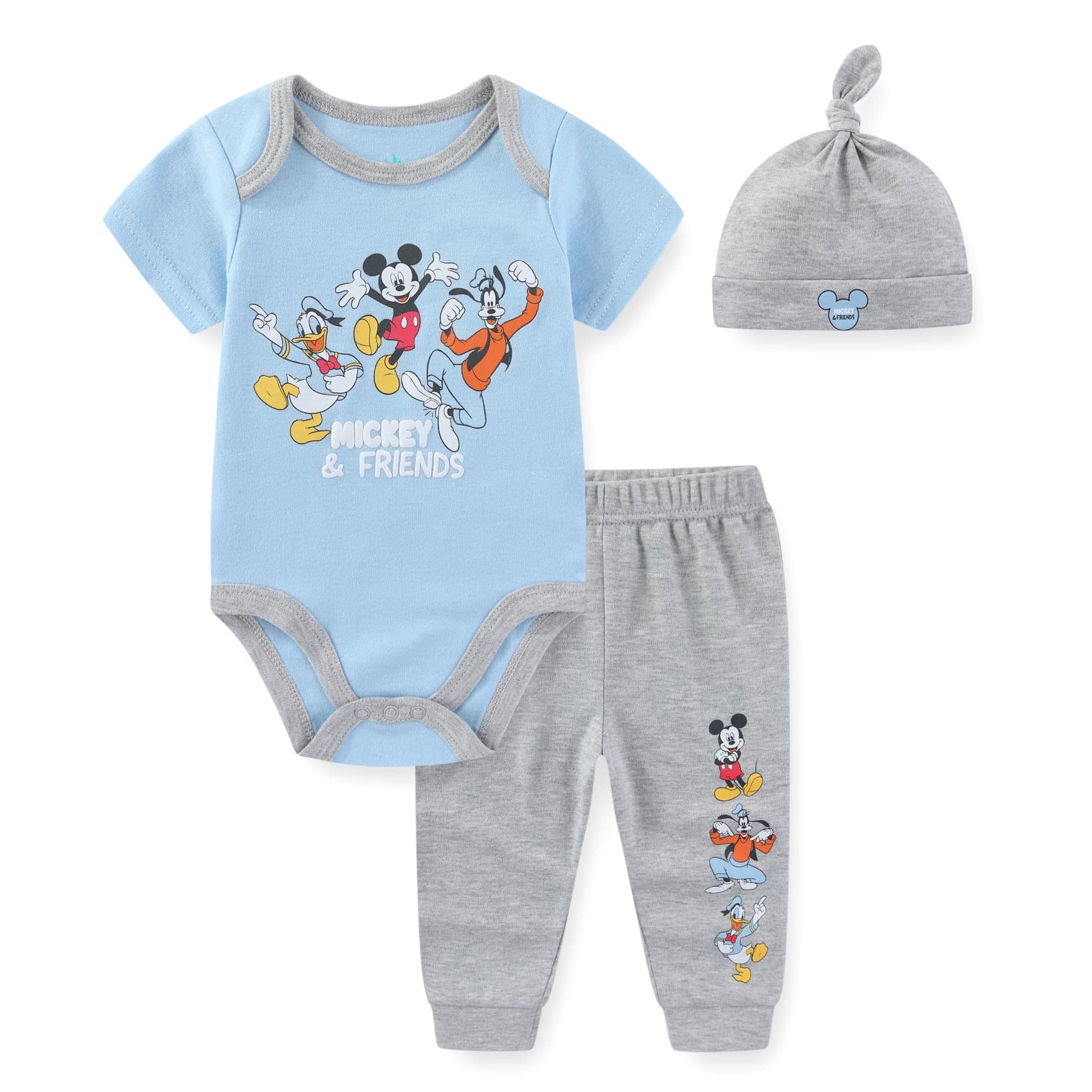 Walmart #ad :Disney Mickey Mouse Donald Duck Goofy Bodysuit with Cap and Pants Set For $19.99 (Reg $25.99)