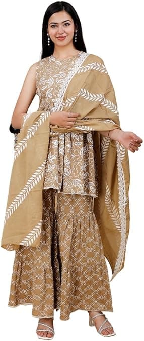 Amazon : Indian Women’s Ethnic Wear Printed Kurta Set $44.99  + Free  shipping. #ad