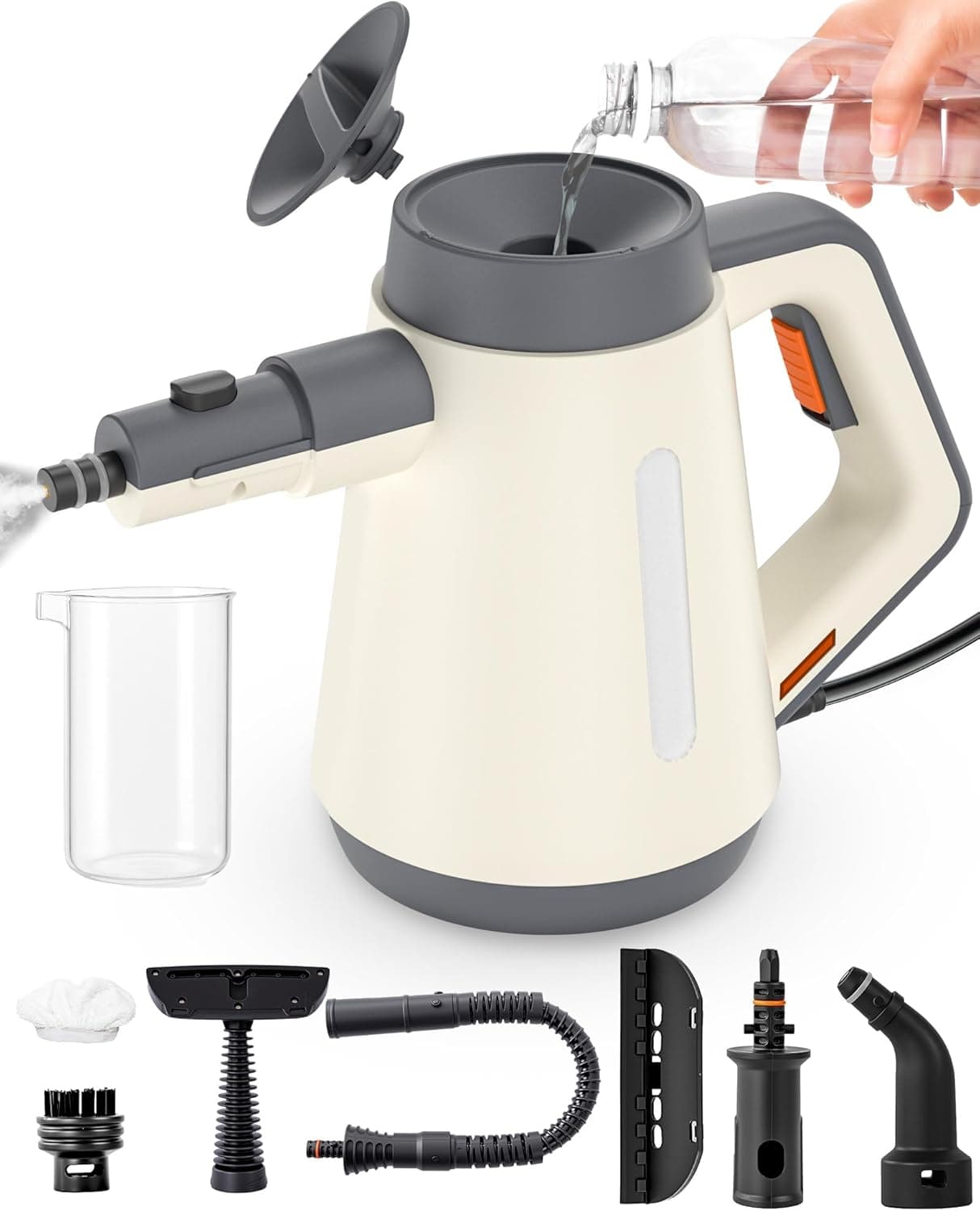 Amazon : 1500W Handheld Fast Heat Steam Cleaner $20.89 (Reg $59) + Free prime shipping. #ad