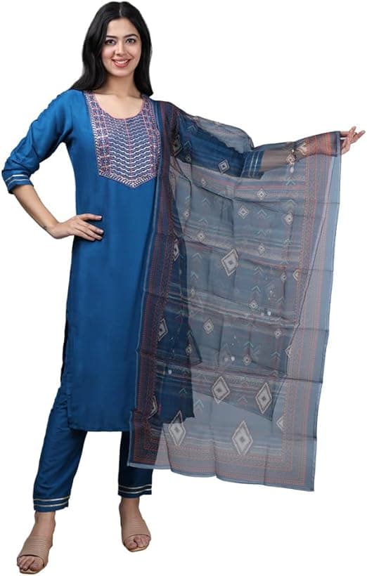 Amazon : Indian Women’s Ethnic Wear Printed Kurta Set $34.99 + Free shipping. #ad