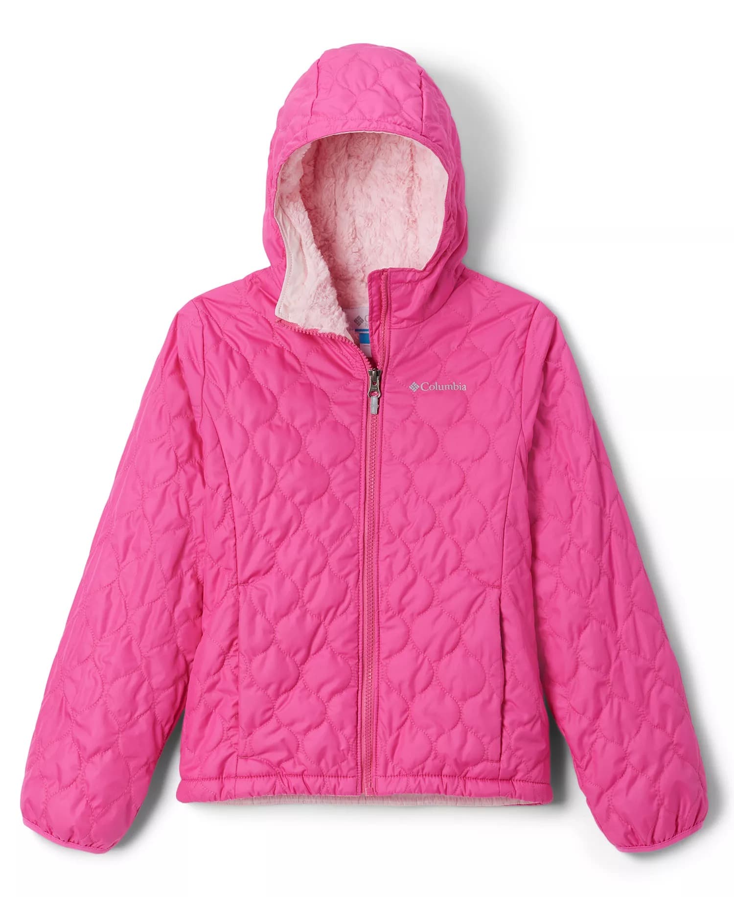 Macys #ad : Columbia Girls Bella Plush II Fleece-Lined Full-Zip Hooded Jacket for $37.43 (reg $75) + Free Shipping.