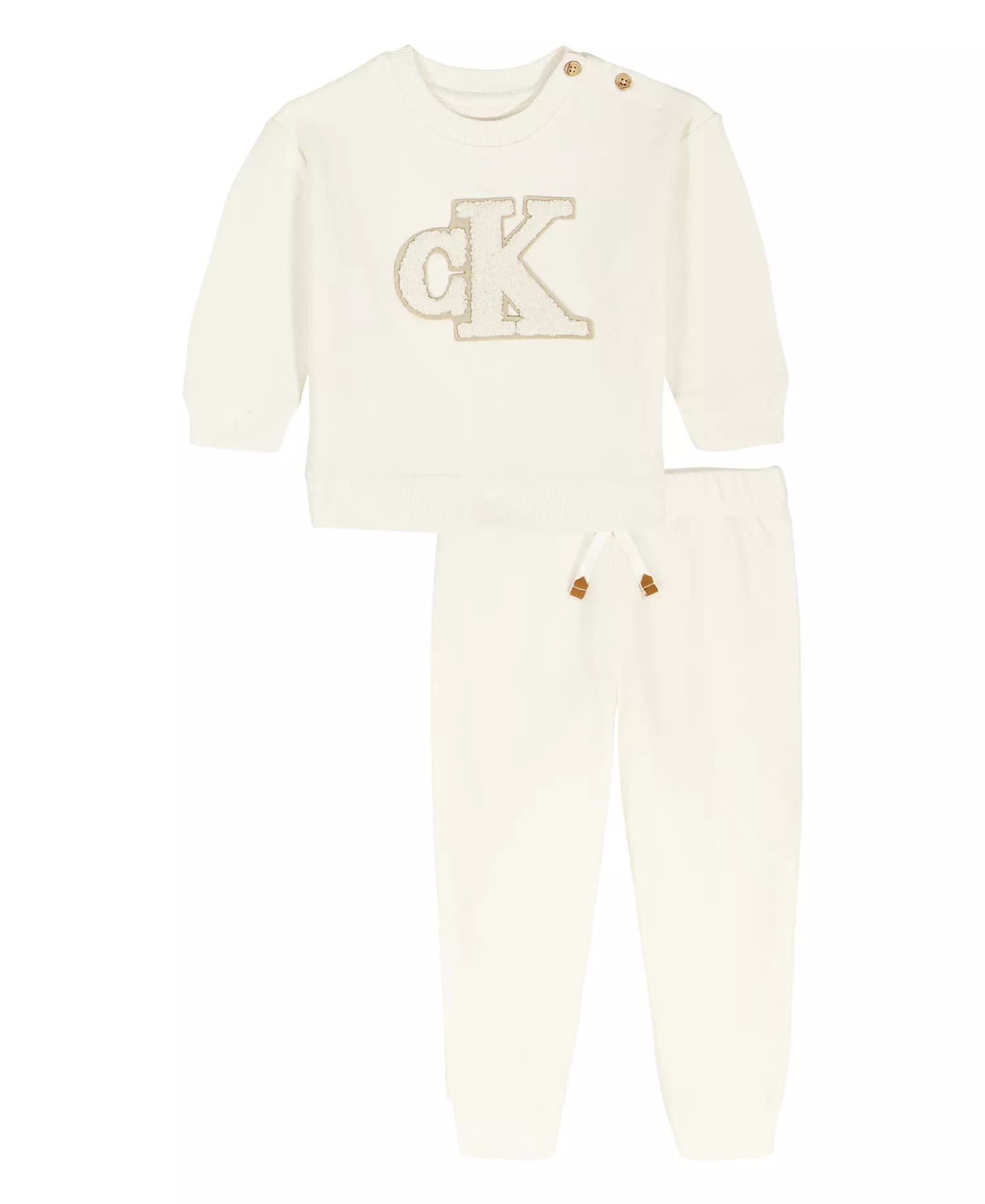 Macys #ad : Calvin Klein Baby Boys’ and Girls’ Crewneck Top and Joggers, 2-Piece Set for $21.73 (reg $54.50) + Free pickup.