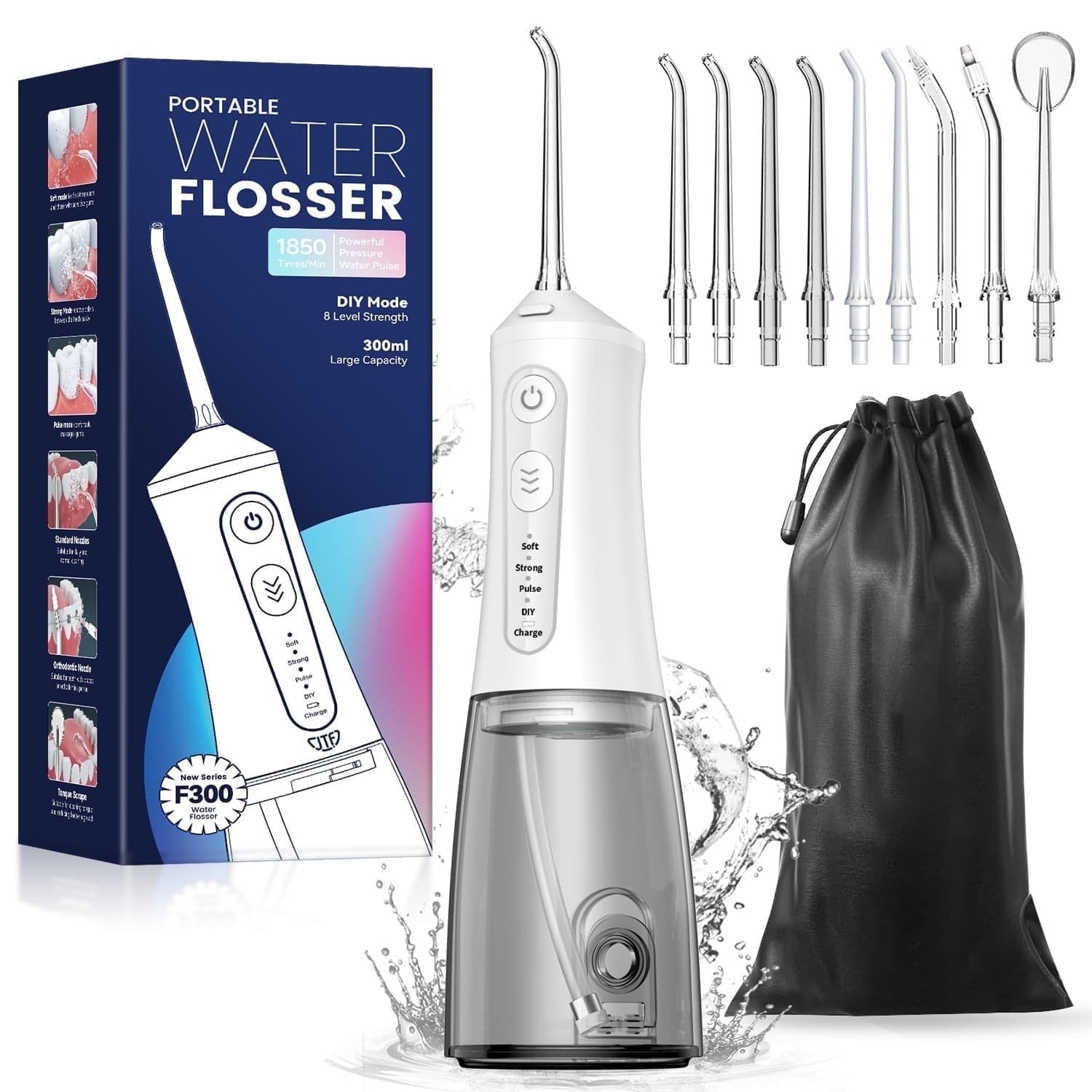 Walmart #ad : JTF Cordless Water Flosser Dental Teeth Cleaner with 9 Jet Tips for $22.35 (Was $43) + Free Pickup.