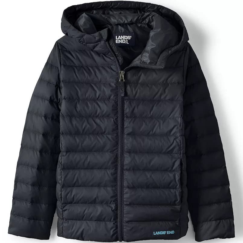 Kohls #ad : Kids’ Lands’ End FeatherFree Insulated Hooded Packable Jacket for $31.48 (Reg $99) + Free Pickup.