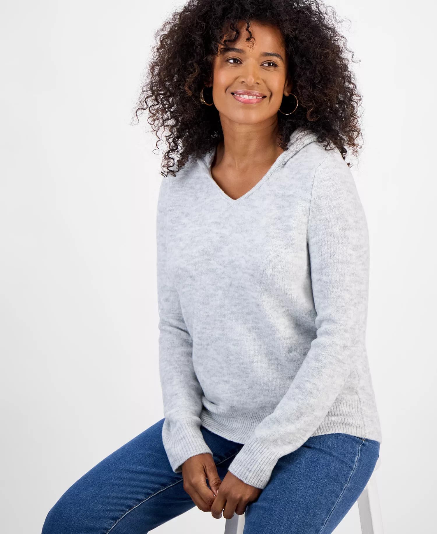 Macys #ad : Style &amp; Co Women’s Luxsoft Split-Neck Hoodie for $16.63 (reg $59.50) + Free pickup.