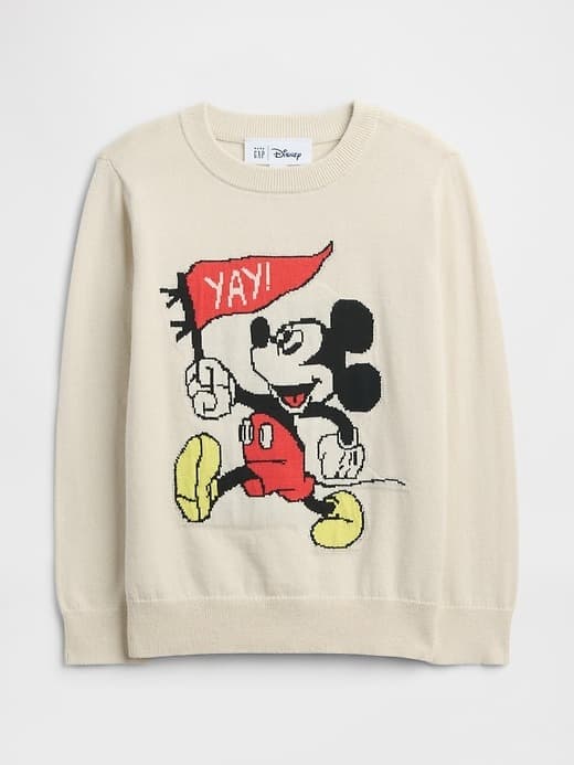 Gap #ad: babyGap × Disney Mickey Mouse Intarsia Sweater $6.88 (Reg $40) + Free Pickup.