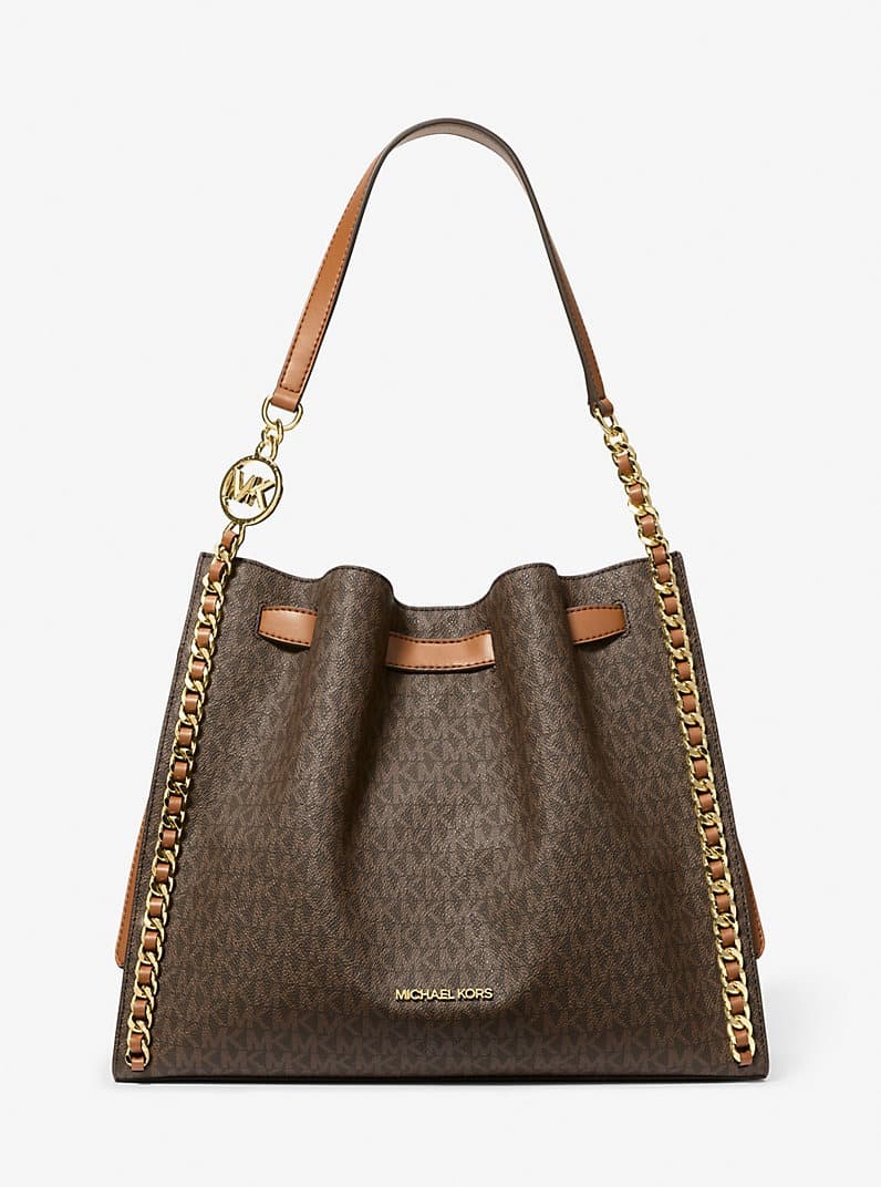 Michael Kors #Ad : Mina Large Signature Logo Chain Shoulder Bag $199 (Reg $598) + Free Shipping.