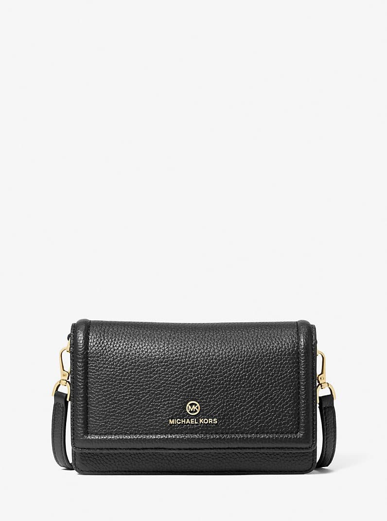 Michael Kors #Ad : Jet Set Small Pebbled Leather Smartphone Convertible Crossbody Bag $51.20 (Reg $158) + Free Shipping.