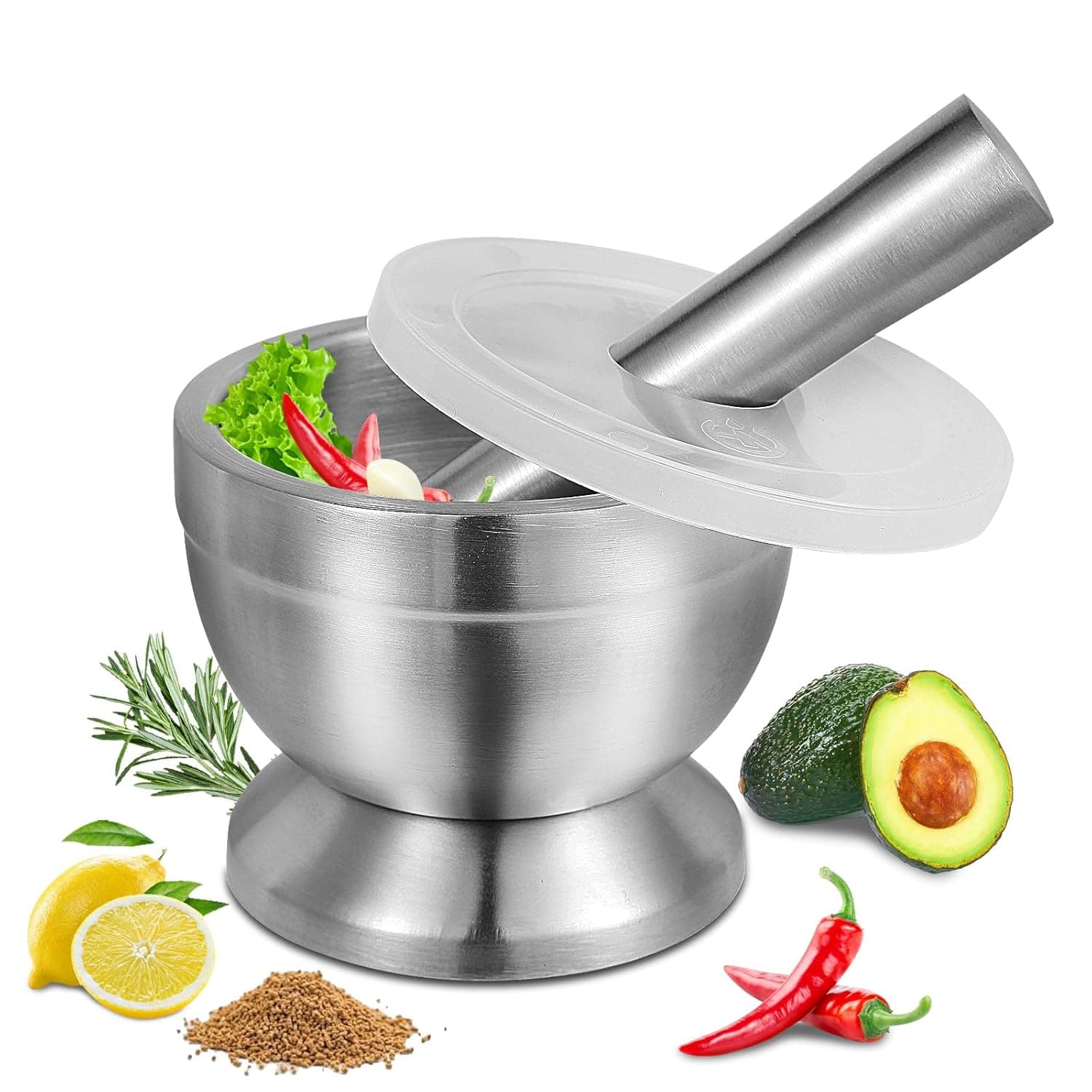 Amazon : 18/8 (304) Stainless Steel Mortar and Pestle Set $13.29 (Reg $19) + Free prime shipping. #ad