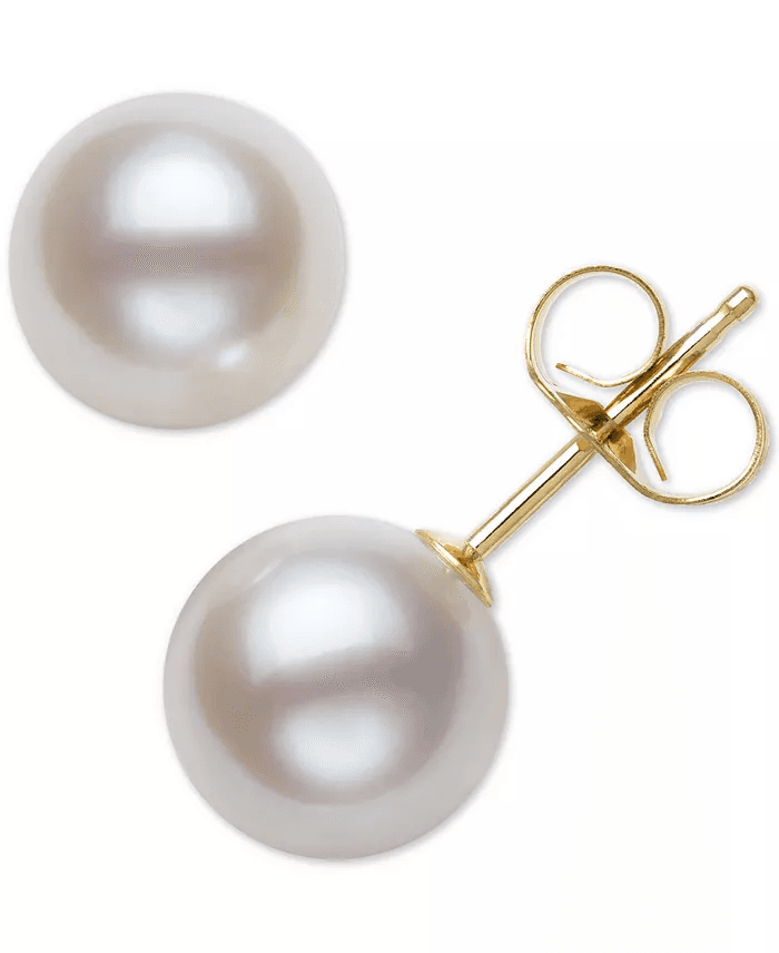 Macys #Ad:Belle de Mer Cultured Freshwater Pearl Stud Earrings (7mm) in 14k Gold $59 (was $250) + free shipping.