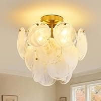 Amazon : 4-Lights Modern Semi Flush Mount Round Gold Ceiling Light $85.99 + Free shipping. #ad