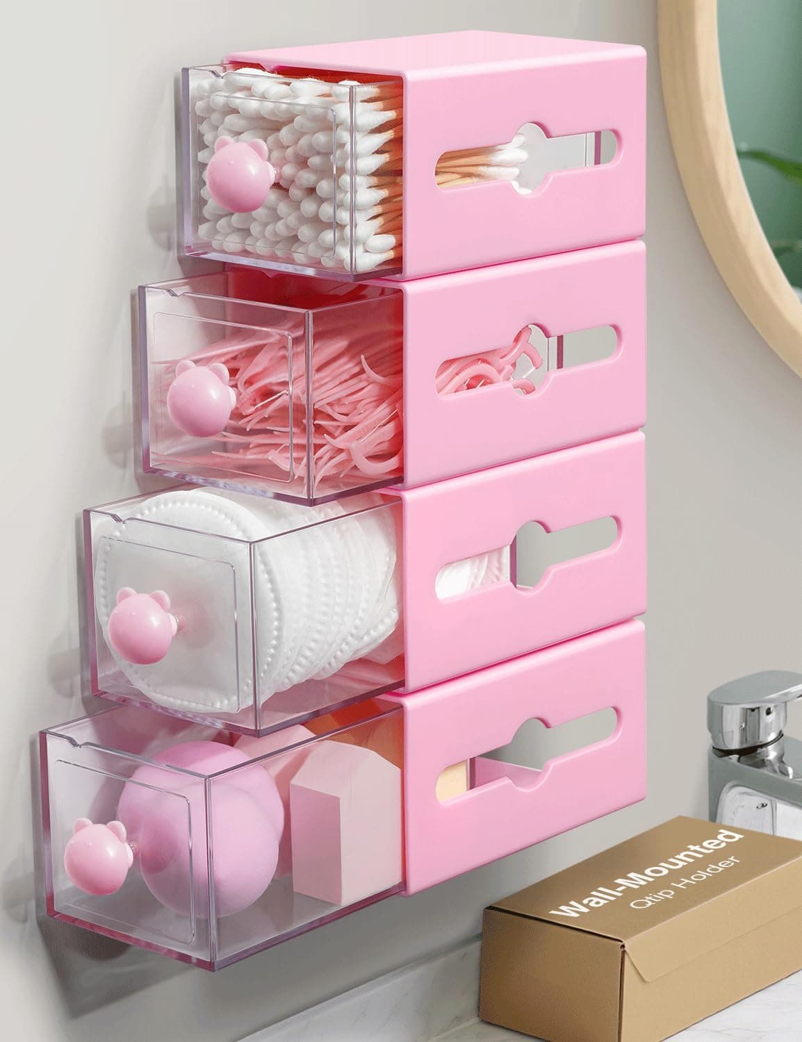 Amazon : Qtip Holder for Bathroom Wall Organizer $6.29 (Reg $9) + Free prime shipping. #ad