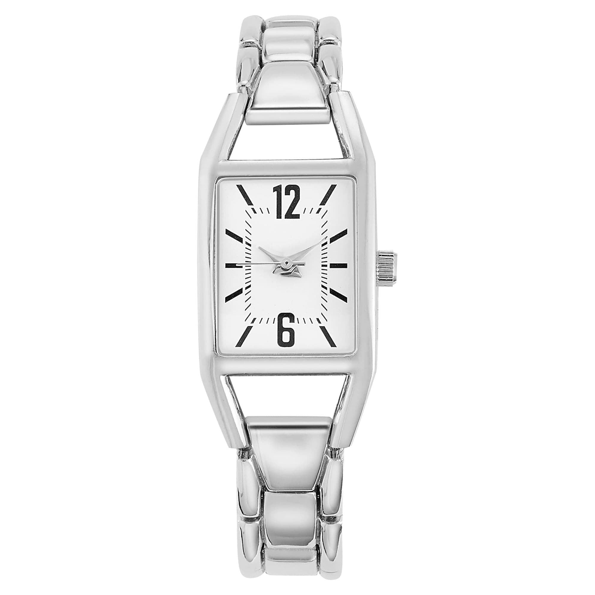 Walmart #ad :Time and Tru Women’s Oblong Silver Tone Bracelet Watch For $4.20 (Reg $12.98)