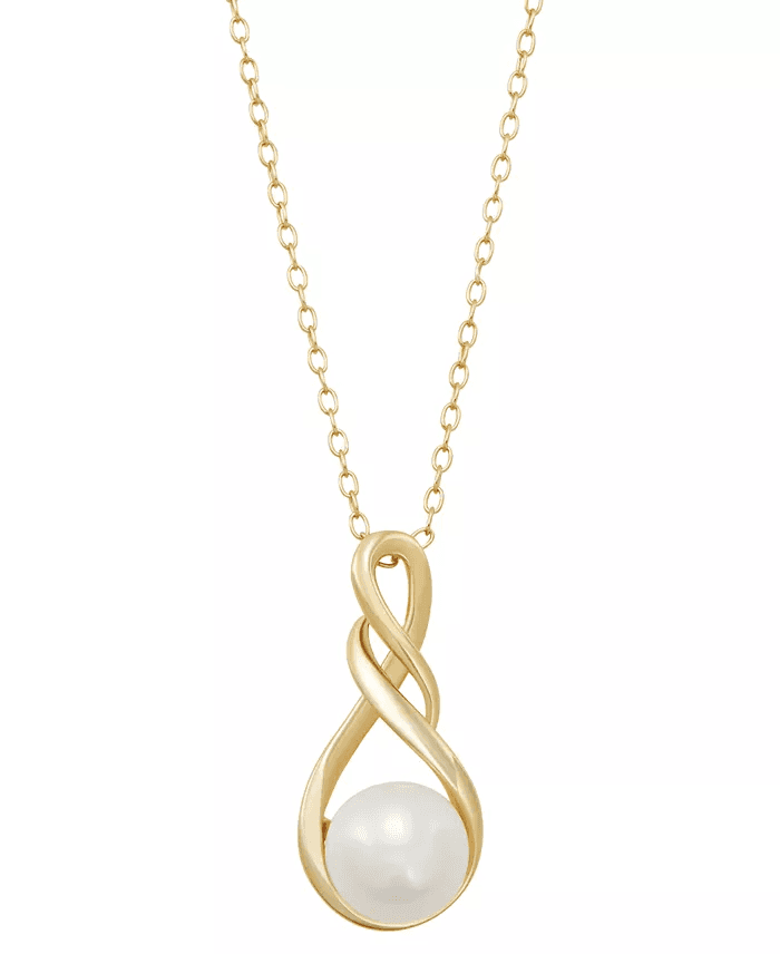 Macys #Ad:Giani Bernini Cultured Freshwater Pearl (8-1/2mm) 18″ Pendant Necklace $61.25 (was $175) + free shipping.