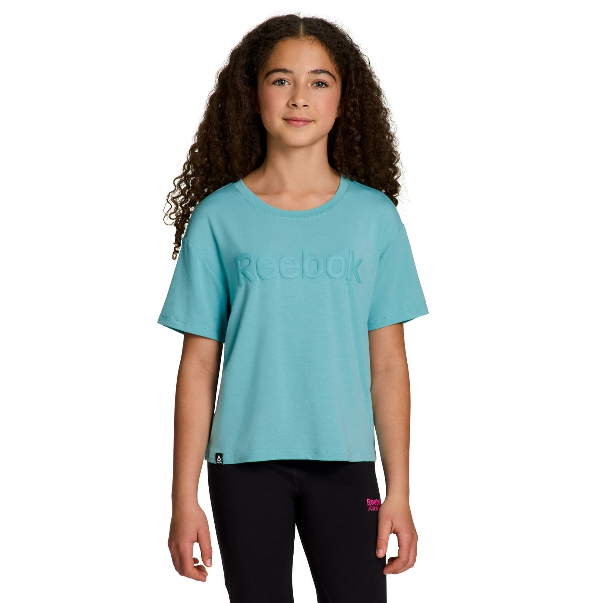 Walmart #ad : Reebok Girls Relay Slinky Jersey Cropped Short Sleeve T-Shirt, Sizes 4-18 For $6.50
