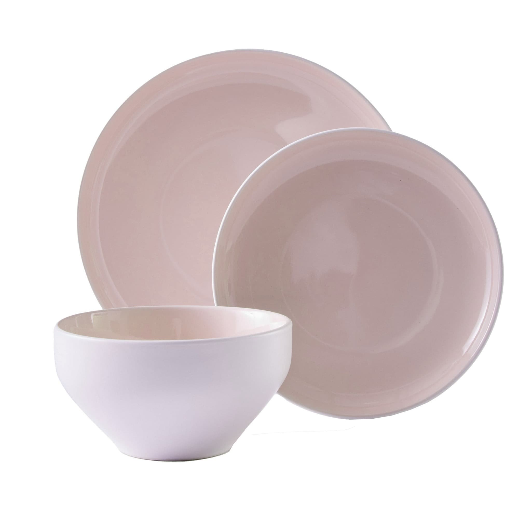 Walmart #ad :Better Homes & Gardens Blush Vivian Stoneware 12 Piece Set For $31.42