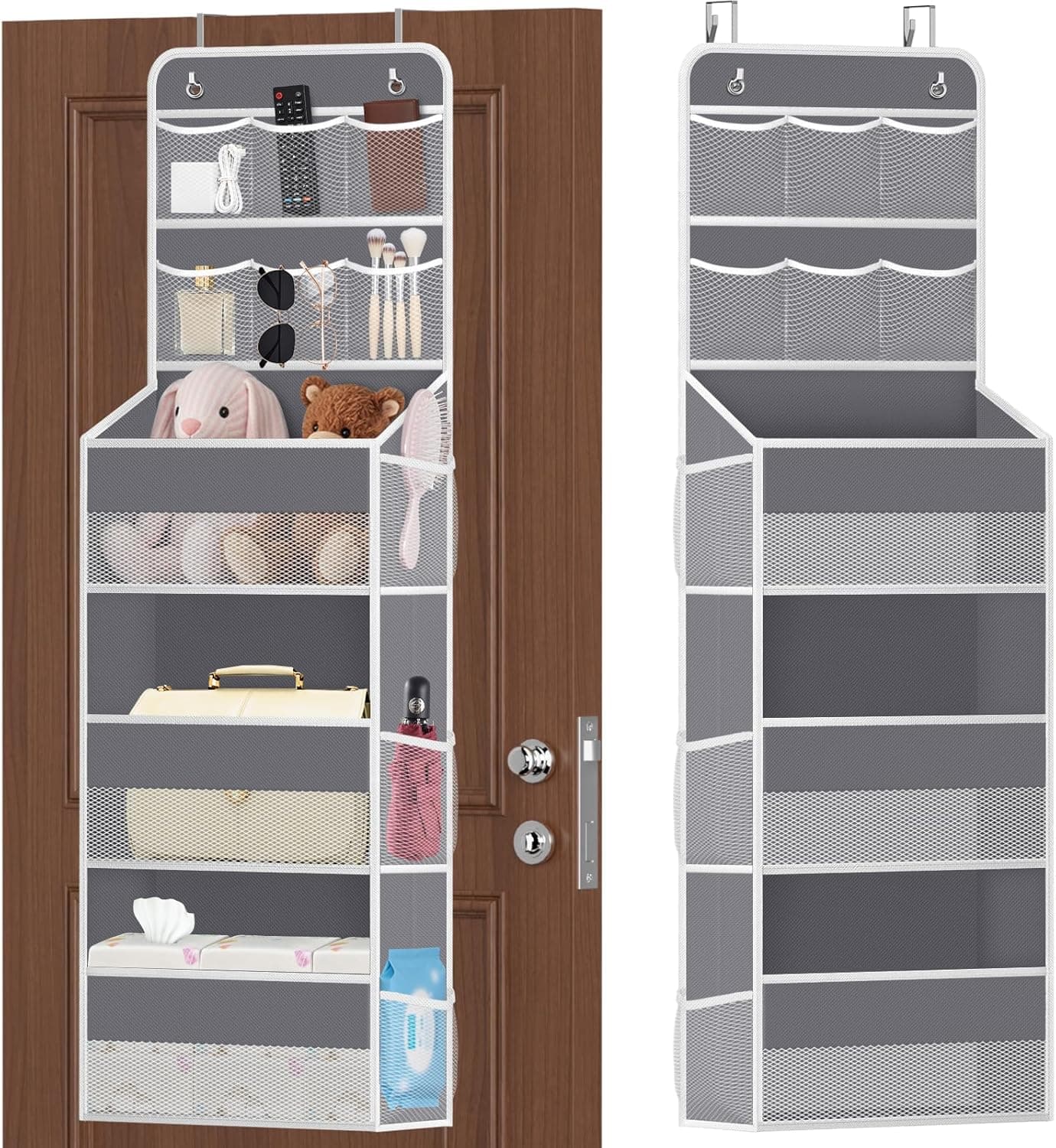 Amazon : 5-Tier Over the Door Organizer with Mesh Pockets $8 (Reg $17) + Free prime shipping. #ad