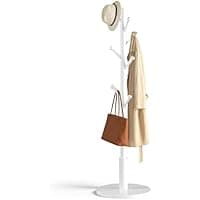 Amazon :Freestanding Wooden Coat Rack Stand w/ 8 Round-Tip Hooks (Various) $20 (Reg $50) + Free shipping. #ad