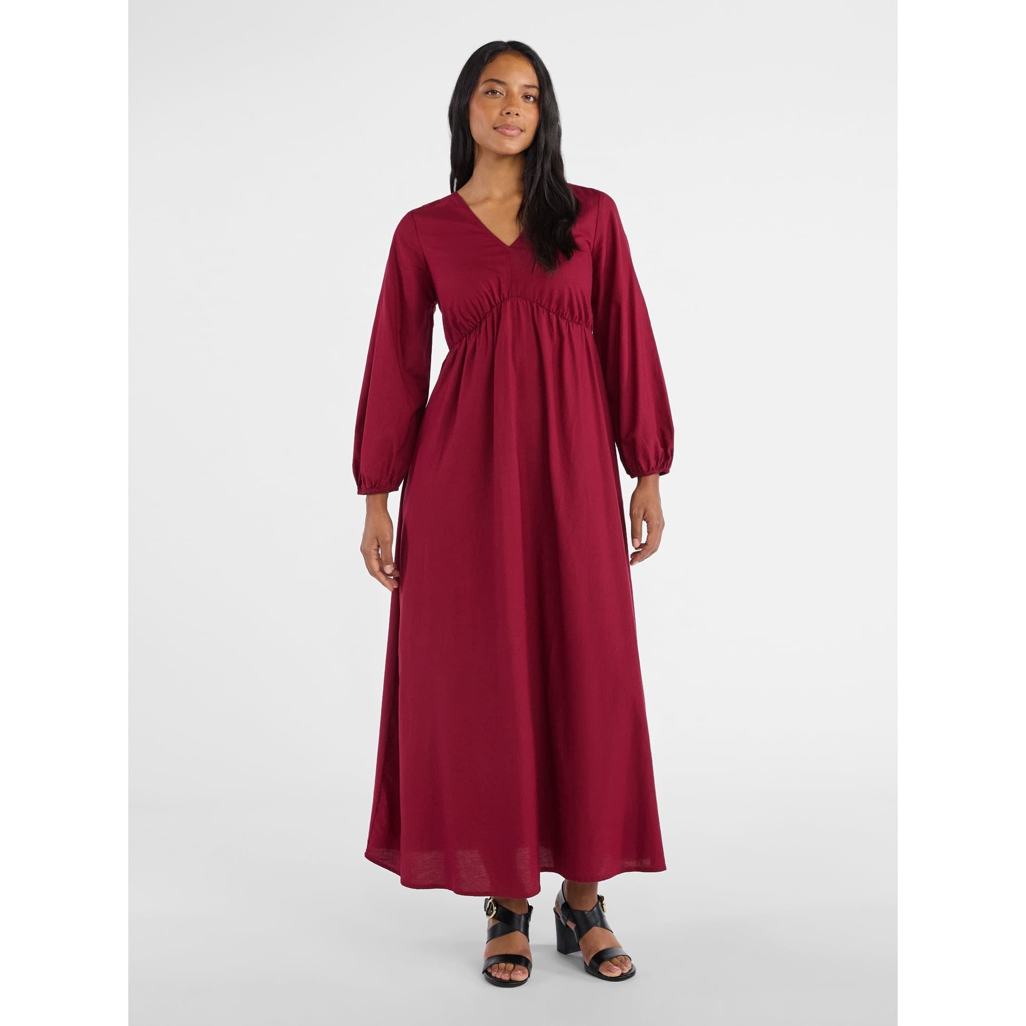 Walmart #ad :Time and Tru Women’s Tie Back Maxi Dress with 3/4-Length Sleeves, Sizes XS-XXXL For $12.46 (Reg $24.98)
