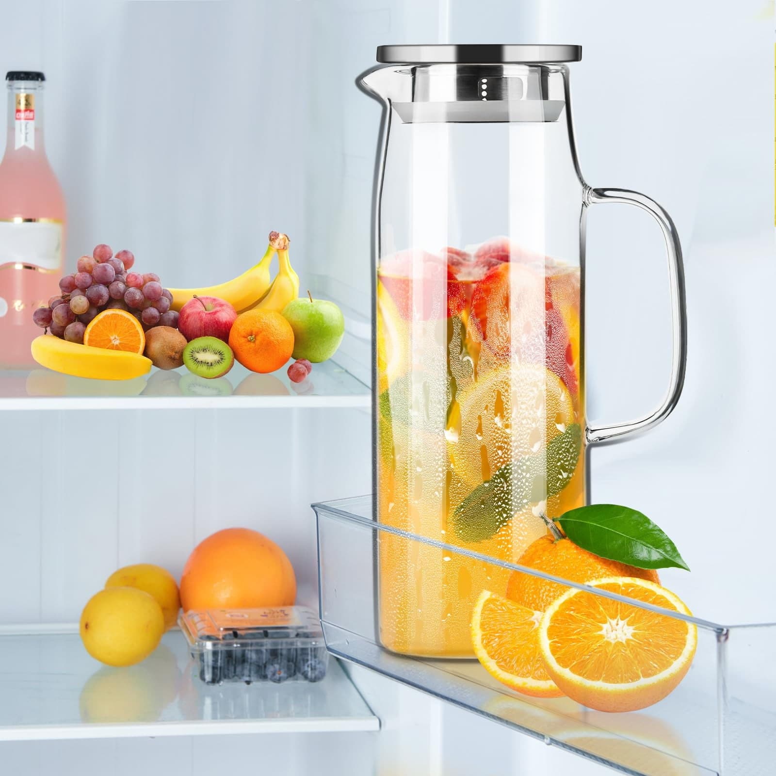 Walmart #ad :Baalaka 50oz/1.5L High Borosilicate Glass Pitcher – Hot/Cold Dispenser for Iced Tea For $12.89 (Reg $17.99)