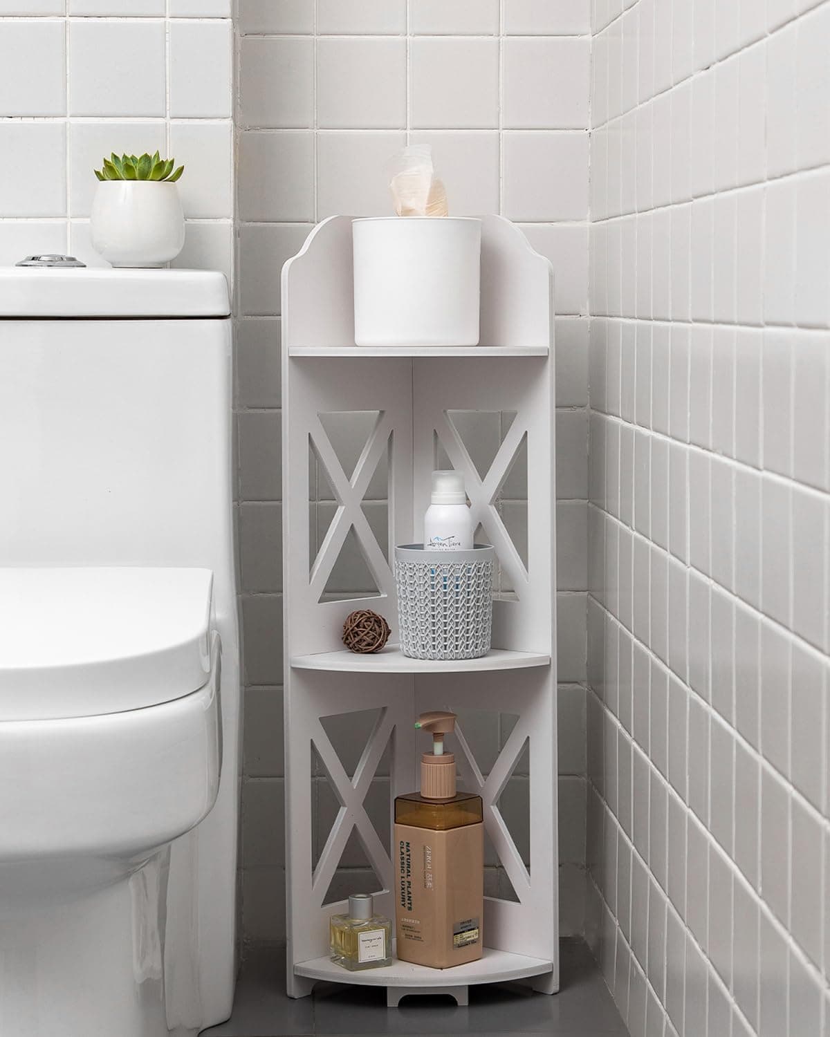 Amazon : Corner Shelf Stand, Storage Organizer Great for Bathroom $13 (Reg $29) + Free prime shipping. #ad