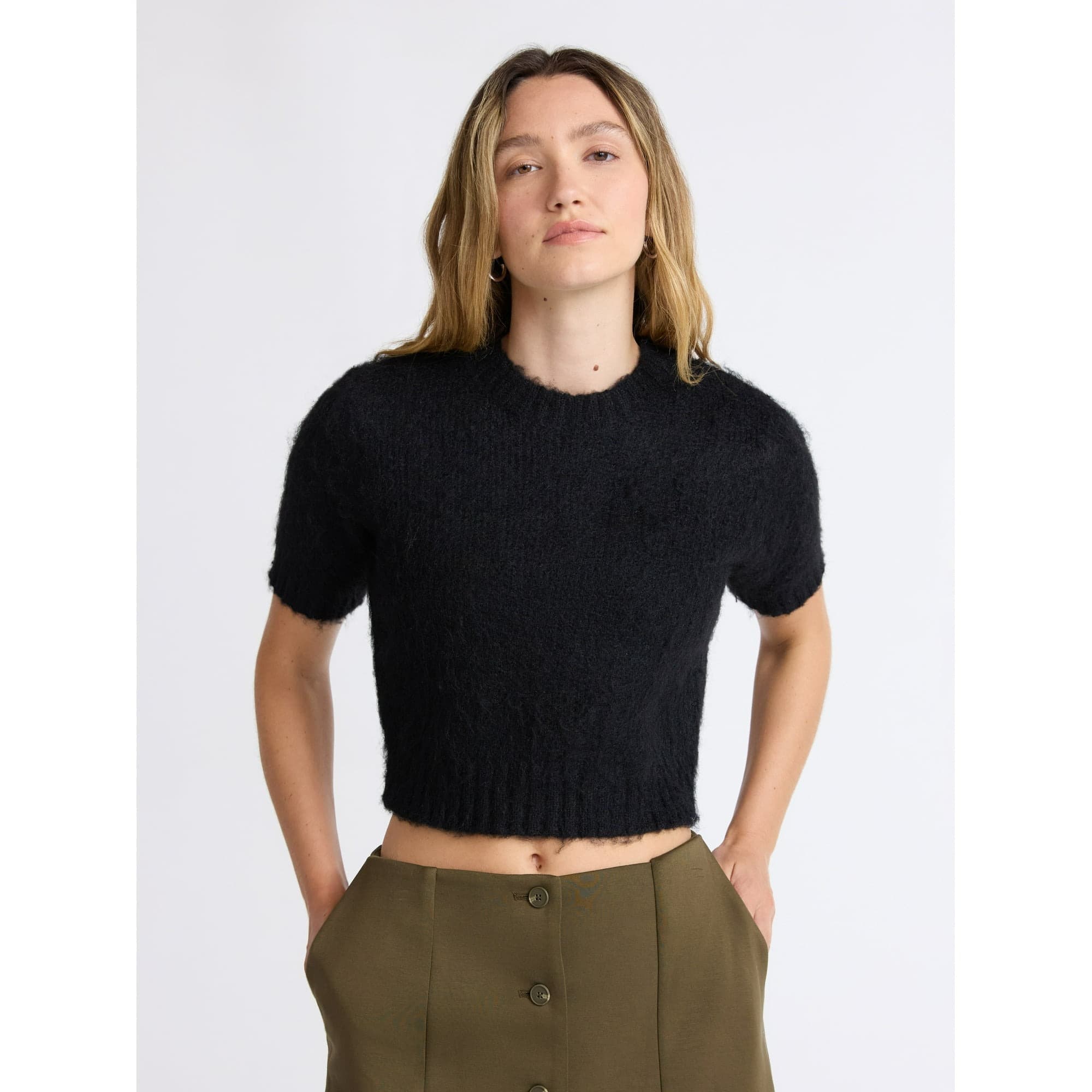Walmart #ad :Scoop Women’s and Women’s Plus Fluffy Sweater with Short Sleeves, Lightweight For $11.82 (Reg $29)