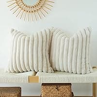 Amazon : 2-Pack 18″ x 18″ Faux Fur Plush Decorative Throw Pillow Covers $6.99 (Reg $17) + Free prime shipping. #ad