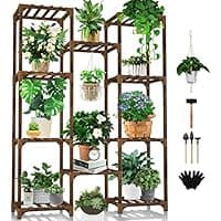 Amazon : Wood 10-Tiers 11-Pot Plant Holder Shelf $22.99 (Reg $29) + Free prime shipping. #ad