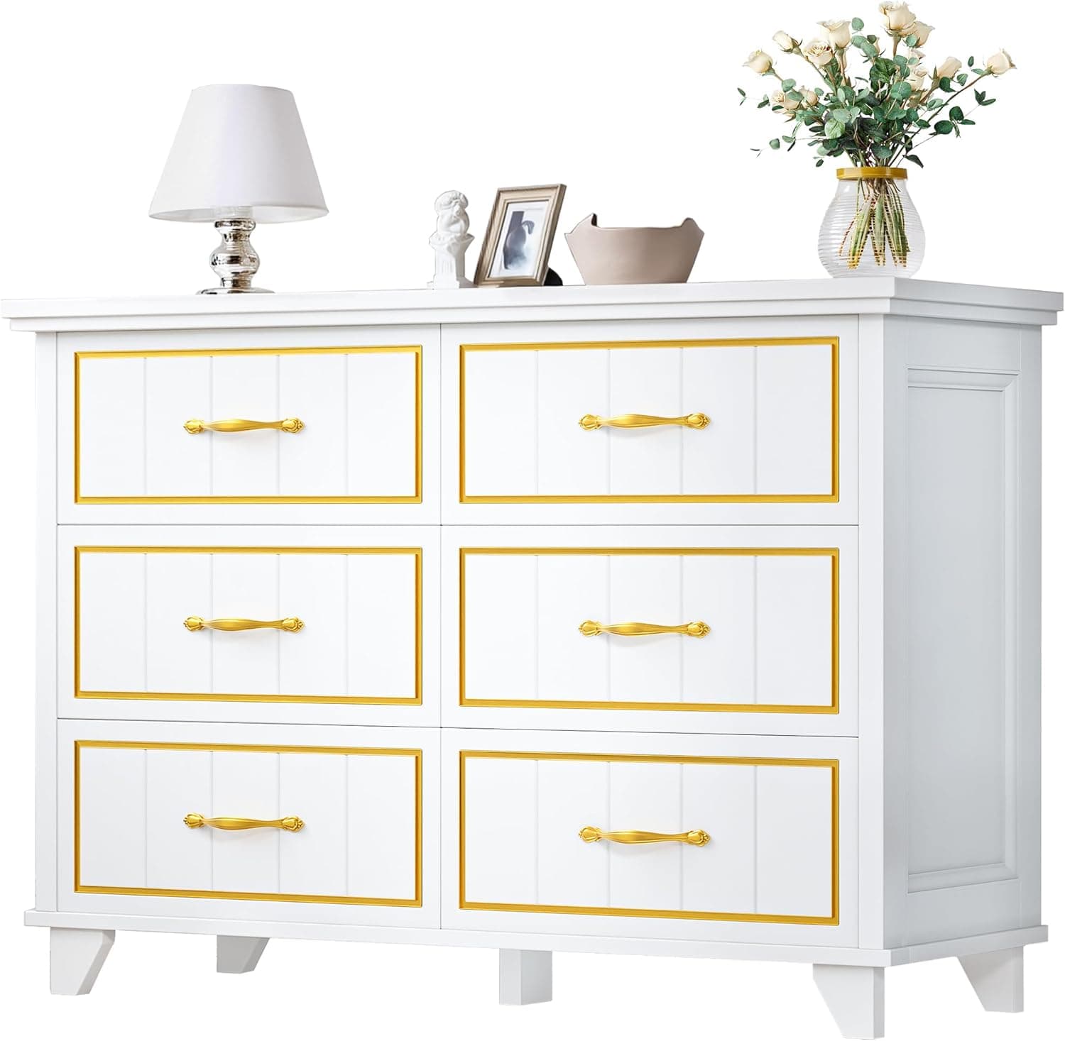 Amazon : DWVO Farmhouse Wooden Dresser TV Stand with Power Outlet for $89.99 (Reg $99) + Free shipping. #ad