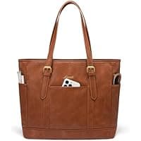 Amazon :15.6″ Women’s Waterproof Vintage Leather Tote Bag $17.99 (Reg $20) + Free prime shipping. #ad