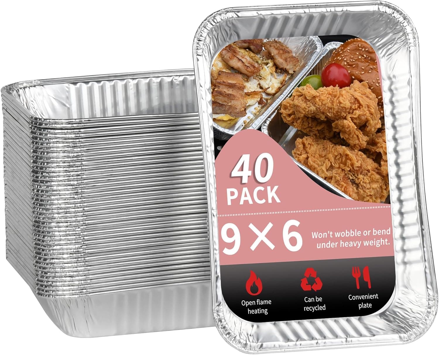 Amazon : 40-Pack Disposable Aluminum Foil Drip Tray $9.49 + Free prime shipping. #ad