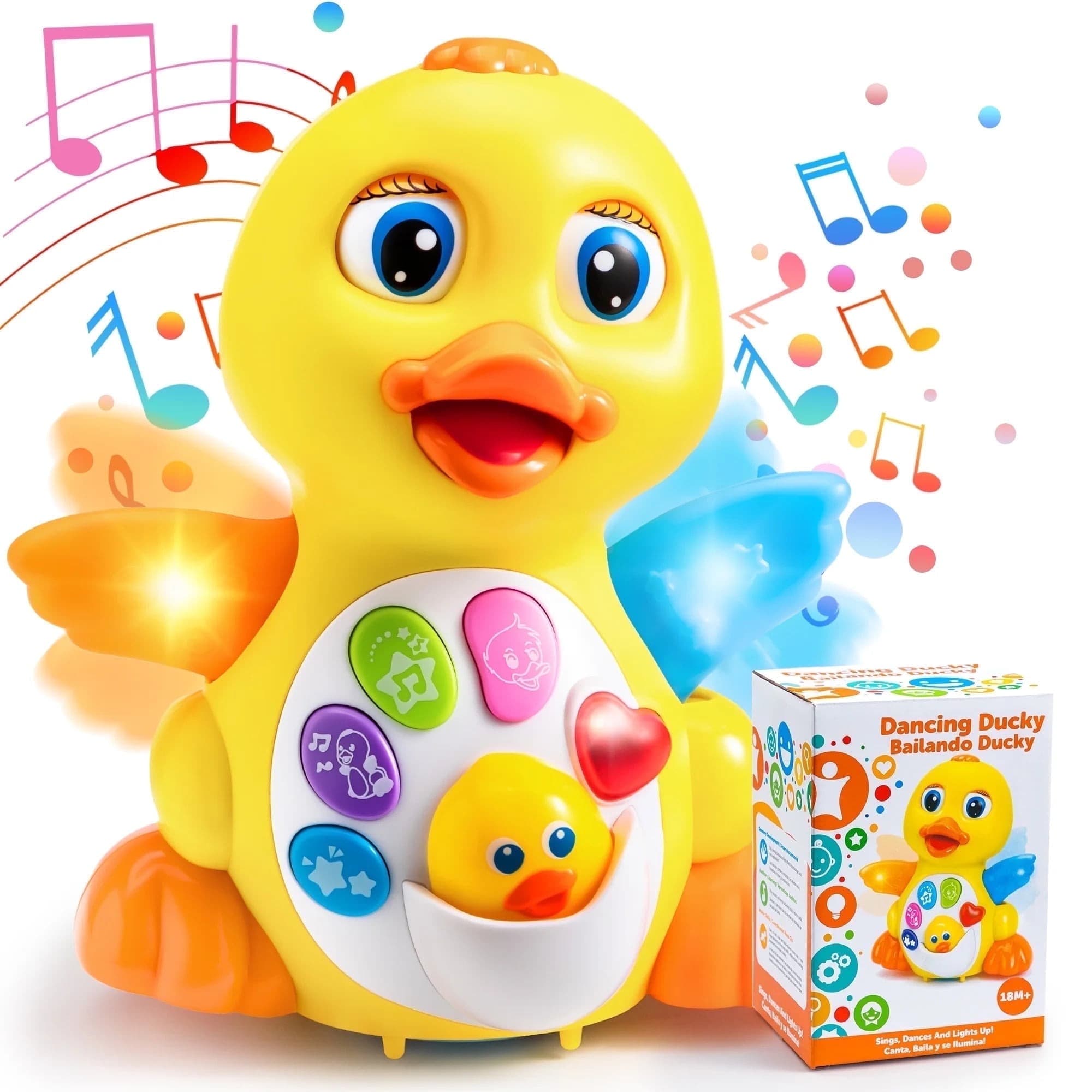 Walmart #ad :SYNCFUN Musical Toys for Toddlers 1 2 3 Year Old, Dancing Walking Duck Toy For $19.99 (Reg $32.39)