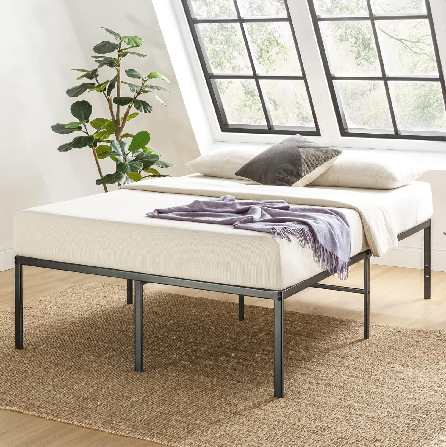 Amazon : Queen Size 18″ Best Price Mattress Metal Platform Bed $32 (Reg $46) + Free prime shipping. #ad