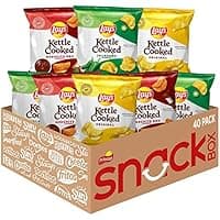 Amazon :40-Pack Lay’s Kettle Cooked Potato Chips (Variety Pack) $14.27 (Reg $22) + Free prime shipping. #ad